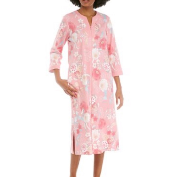 Miss Elaine Other - Miss Elaine Large Knit Long Zip Robe NWT